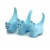 Set of Three 3 Miniature Cat Figurines Polymer Clay Sculpture Light Blue Kittens