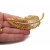 vintage Monet gold feather plume brooch lapel pin
