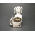 JJ Jonette Pewter Dog Brooch with Bone Charm Silver and Gold
