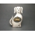 JJ Jonette Pewter Dog Brooch with Bone Charm Silver and Gold