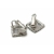 Silver and rhinestone wedding clip earrings