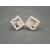 Square rhinestone clip on earrings bridal