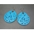 Big Blue Dangle Earrings Large Plastic