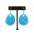 Big Blue Dangle Earrings Large Plastic