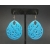 Big Blue Dangle Earrings Large Plastic