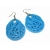 Big Blue Dangle Earrings Large Plastic