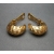 Textured gold chunky hoop clip on earrings