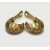 Textured gold chunky hoop clip on earrings