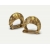 Textured gold chunky hoop clip on earrings