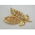 Gerry's rhinestone and pearl gold leaf brooch pin