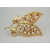 Gerry's rhinestone and pearl gold leaf brooch pin