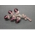 Vintage purple catseye rhinestone floral brooch