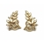 vintage Coro screw back gold floral earrings