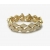 Signed Vendome white enamel gold geomatric bracelet for women