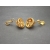 Vintage gold wire bird nest clip on earrings