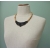Reversible Beaded Necklace Marbled Brown Black Beads 21 inch Long Bib Necklace