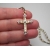 Vintage Freshwater Pearls Rosary Beads with Clear Crystal Silver and Gold Cross