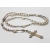 Vintage Freshwater Pearls Rosary Beads with Silver and Gold Cross
