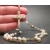 Vintage Freshwater Pearls Rosary Beads with Silver and Gold Cross