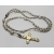 Vintage Freshwater Pearls Rosary Beads with Rhinestone Silver and Gold Cross