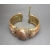 Chunky boho brass and bone inlay bangle unisex for men or women