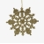 Large gold glitter snowflake Christmas ornaments set