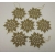 Large gold glitter snowflake Christmas ornaments set
