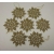 Large gold glitter snowflake Christmas ornaments set