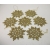 Large gold glitter snowflake Christmas ornaments set