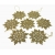 Large gold glitter snowflake Christmas ornaments set