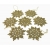 Vintage Gold Glitter Snowflake Christmas Ornaments Set of 7 Seven Big Sugared Plastic 3 1/2 inch Large Frosted Snowflakes Holiday Home Decor Large gold glitter snowflake Christmas ornaments set