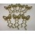 Large gold glitter plastic bow ornaments Christmas and party decorations