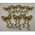 Large gold glitter plastic bow ornaments Christmas and party decorations