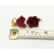 Measurements of red rose clip in earrings