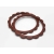 vintage brown plastic bangle bracelets with scalloped edge