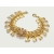 Ornate Vintage Gold Bracelet with Clear Crystals