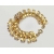 Vintage Ornate Gold Bracelet with Clear Crystals