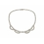 Vintage Rhinestone Scalloped Choker Necklace 14 1/2 inch