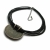 back of brutalist silver and black multistrand necklace