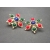 Sarah Coventry clip earrings red blue green