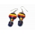 Rainbow hot air balloon earrings