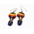 Hot air balloon earrings Rainbow hot air balloon earrings