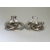 Backs of vintage Coro silver clip on earrings