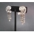 Vintage clear crystal waterfall wedding earrings screw back clip on
