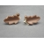 Brown thermoset acorn and oak leaf clip on earrings