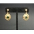 Vintage Brushed Gold Tone and Emerald Green Crystal Dangle Clip on Earrings
