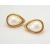 Vintage Monet Pearl Teardrop Clip on Earrings Gold with Faux Pearl Cabochon