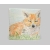 Miniature art fox drawing on canvas