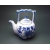Miniature blue and white floral porcelain teapot