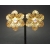 Vintage Huge Gold Filigree Flower Clip on Earrings with AB Crystal Centers